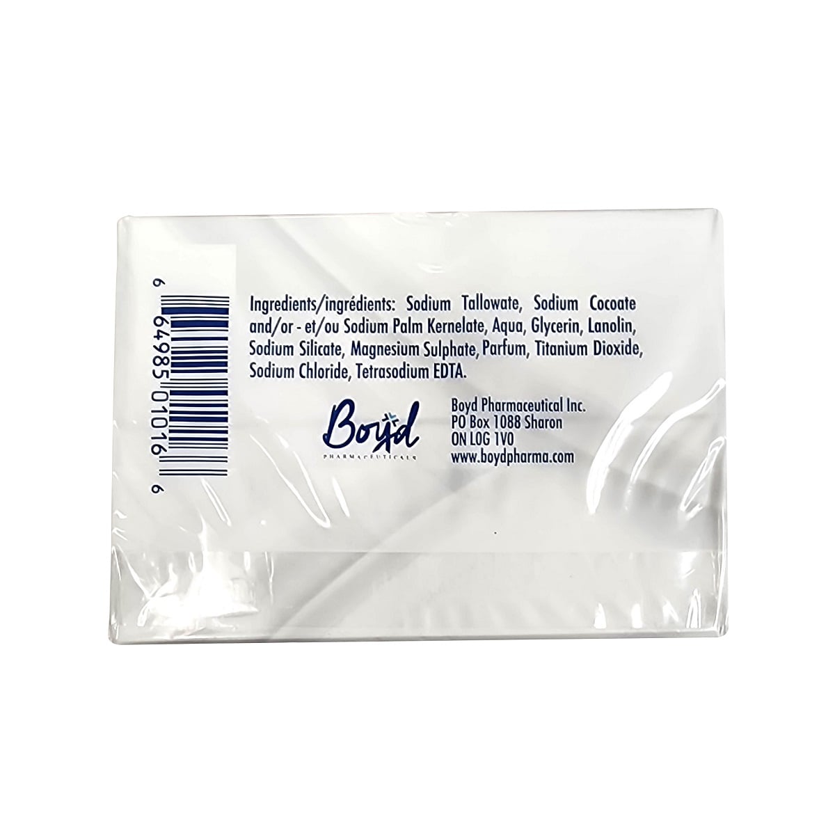 Ingredients for Allenburys Original Soap for Sensitive Skin (2 x 100 grams)