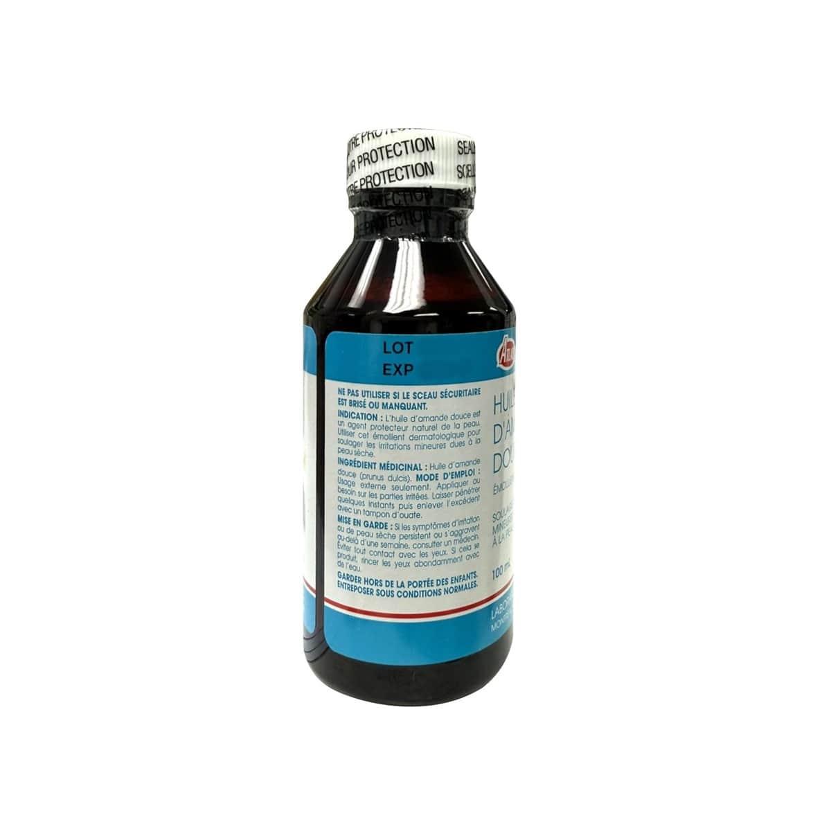 Indications, ingredients, warnings for Atlas Sweet Almond Oil (100 mL) in French