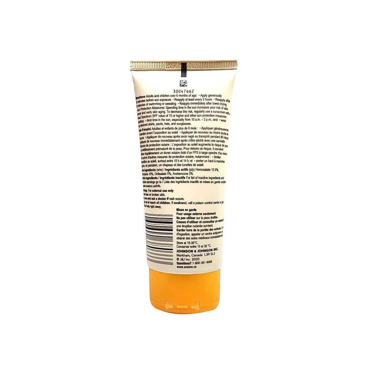 Directions, Uses, Ingredients, Warnings for Aveeno Protect + Hydrate SPF50 Moisturizing Sunscreen (88 mL)