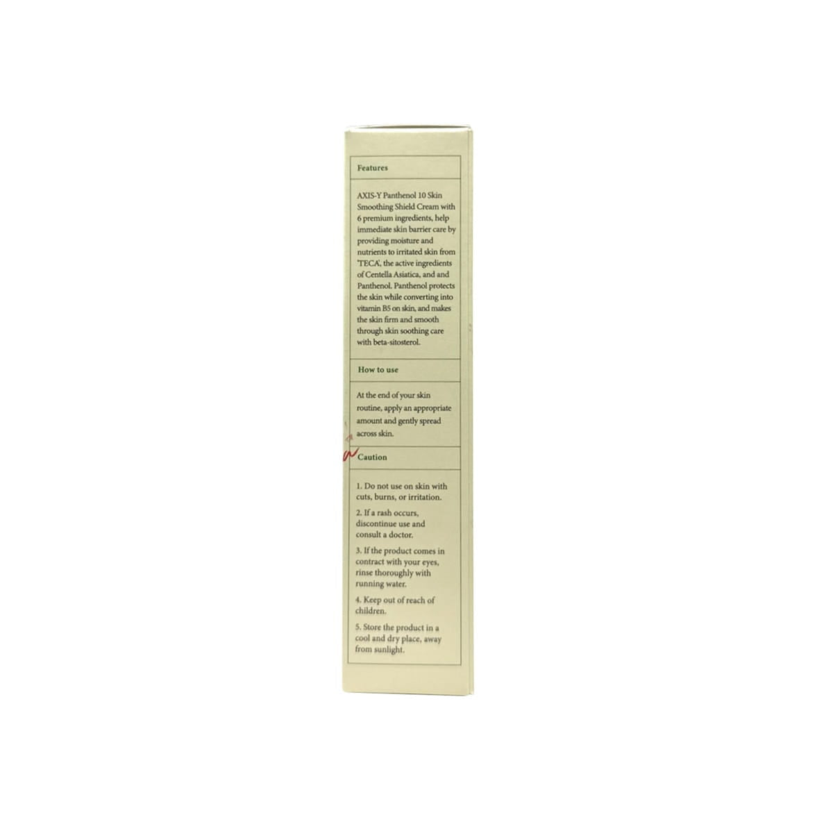Features, how to use, cautions for Axis-y Panthenol 10 Skin Smoothing Shield Cream (50 mL)