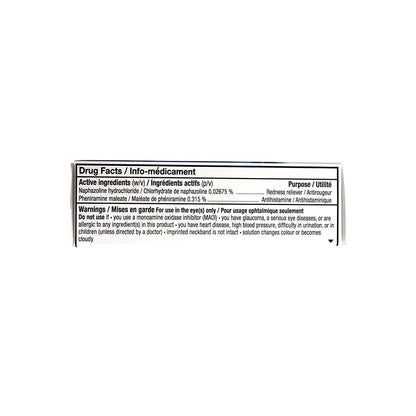 Ingredients and warnings for Bausch & Lomb Soothe Allergy Decongestant Eye Drops (15mL)