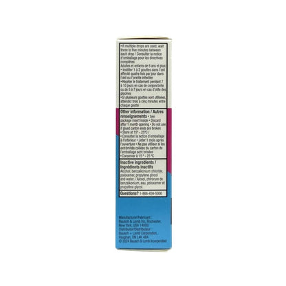 Warnings and Ingredients for Bausch & Lomb Soothe Antibiotic Eye Drops (10 mL)