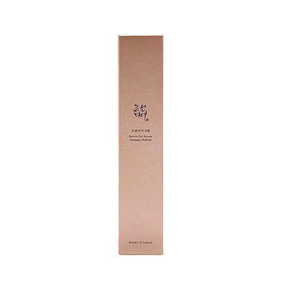 Product label for Beauty of Joseon Revive Eye Serum: Ginseng + Retinal (30 mL)