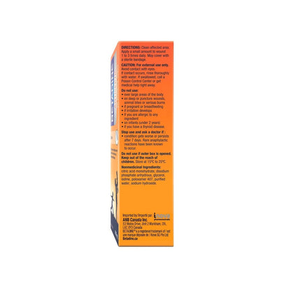 Directions, Ingredients, Warnings for Betadine 5% Antiseptic Spray (100 mL) in English