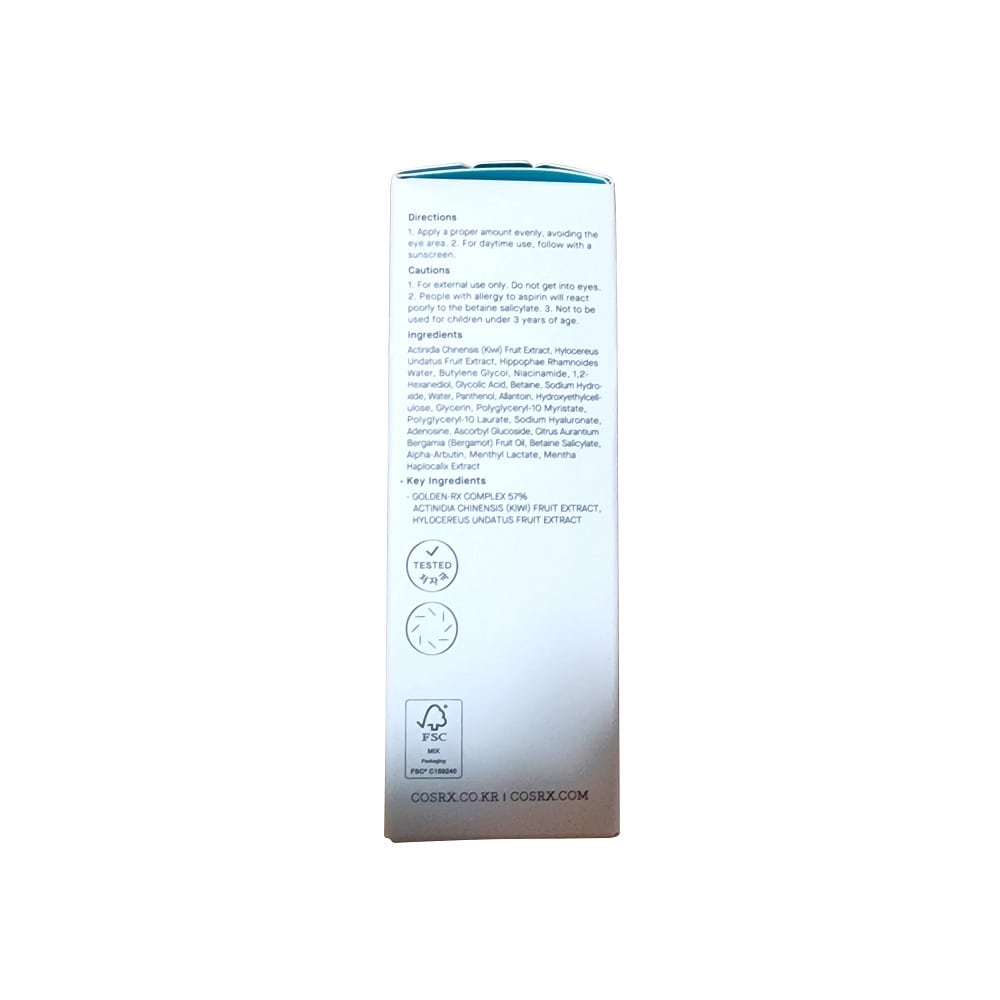 Directions, Cautions, Ingredients for COSRX AHA BHA Vitamin C Booster Serum (30 mL) in English