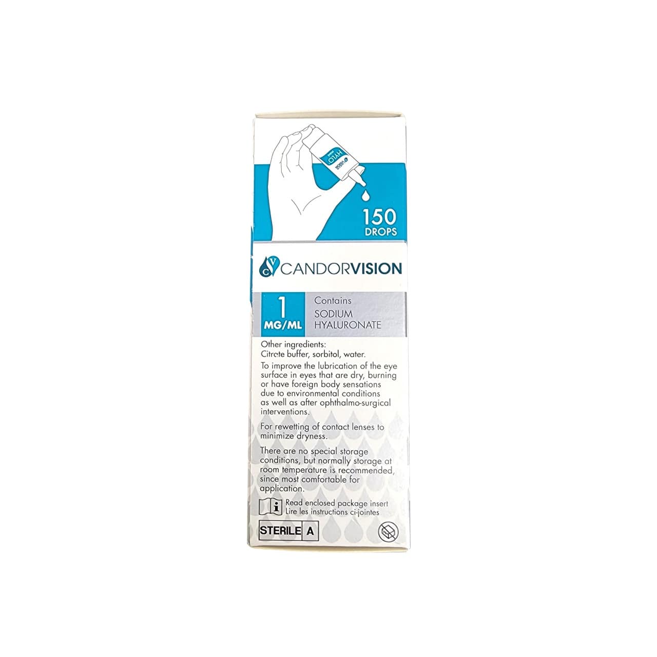 Ingredients for CandorVision Hylo Lubricating Eye Drops mini (5 mL) in English