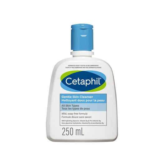 Product label for Cetaphil Gentle Skin Cleanser (250 mL)