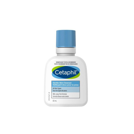 Product label for Cetaphil Gentle Skin Cleanser (60 mL)