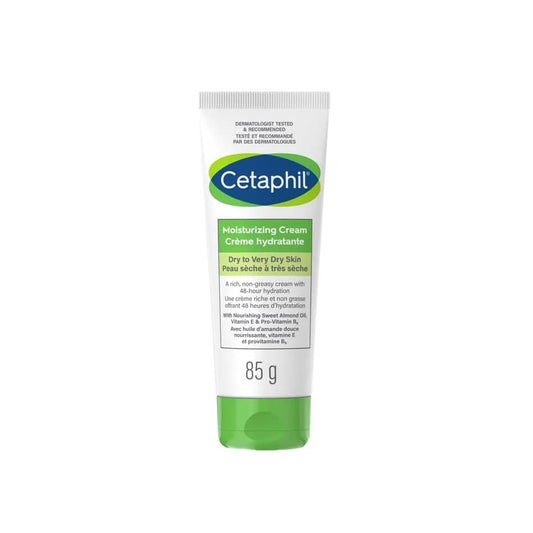 Product label for Cetaphil Moisturing Cream (85g)
