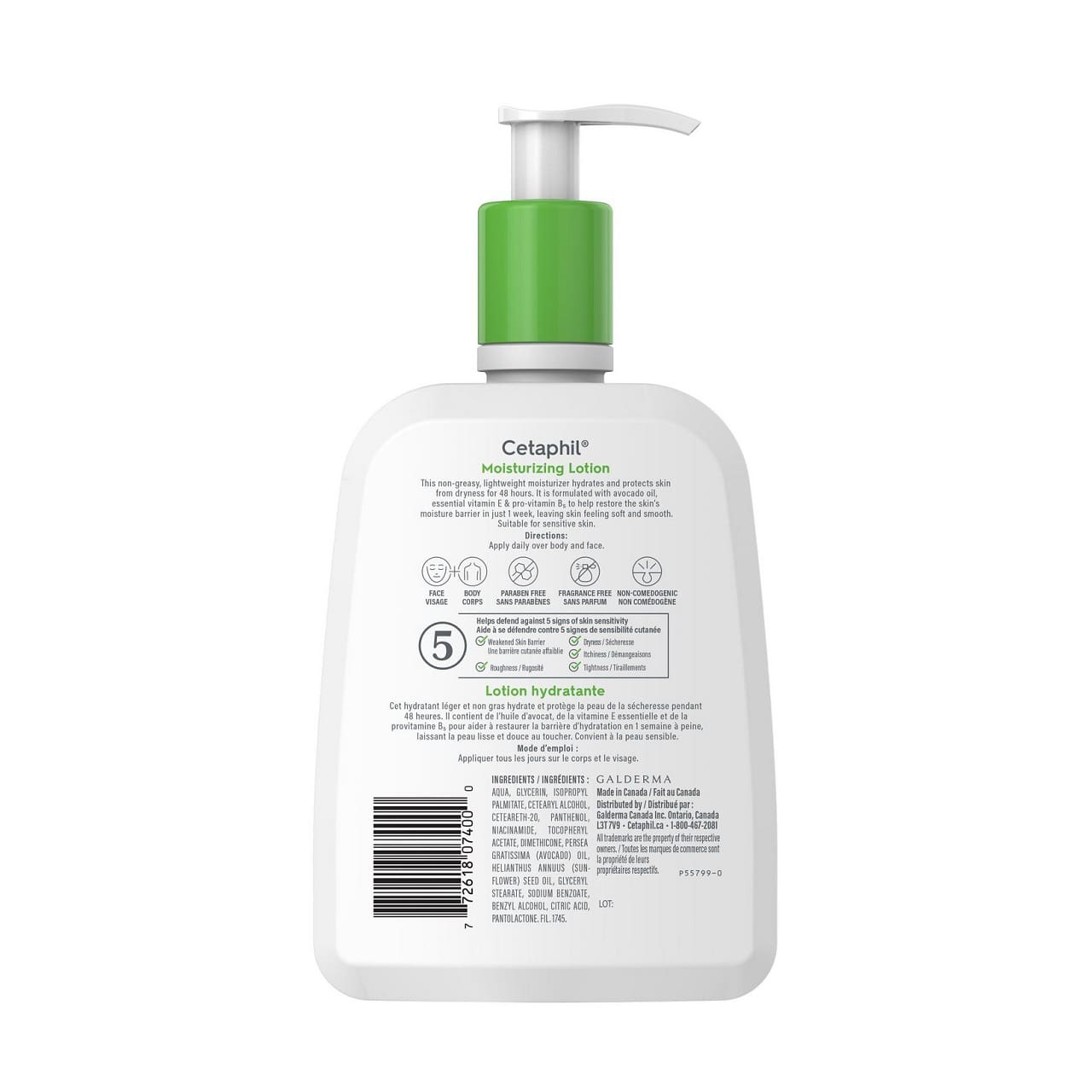 Description, directions, ingredients for Cetaphil Moisturizing Lotion (500 mL)