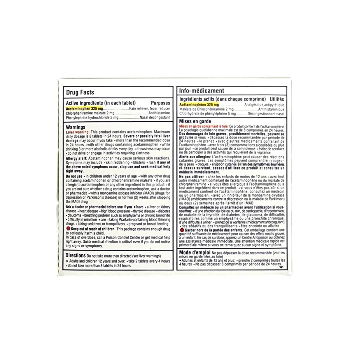 Ingredients, warnings, and directions for Coltalin Cold and Allergy Tablets (24 Tablets)