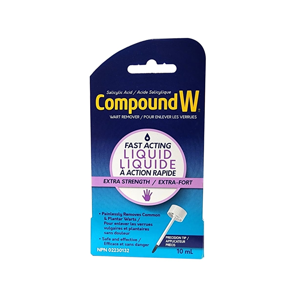 Product label for Compound W Extra Strength Fast Acting Liquid (10 mL)