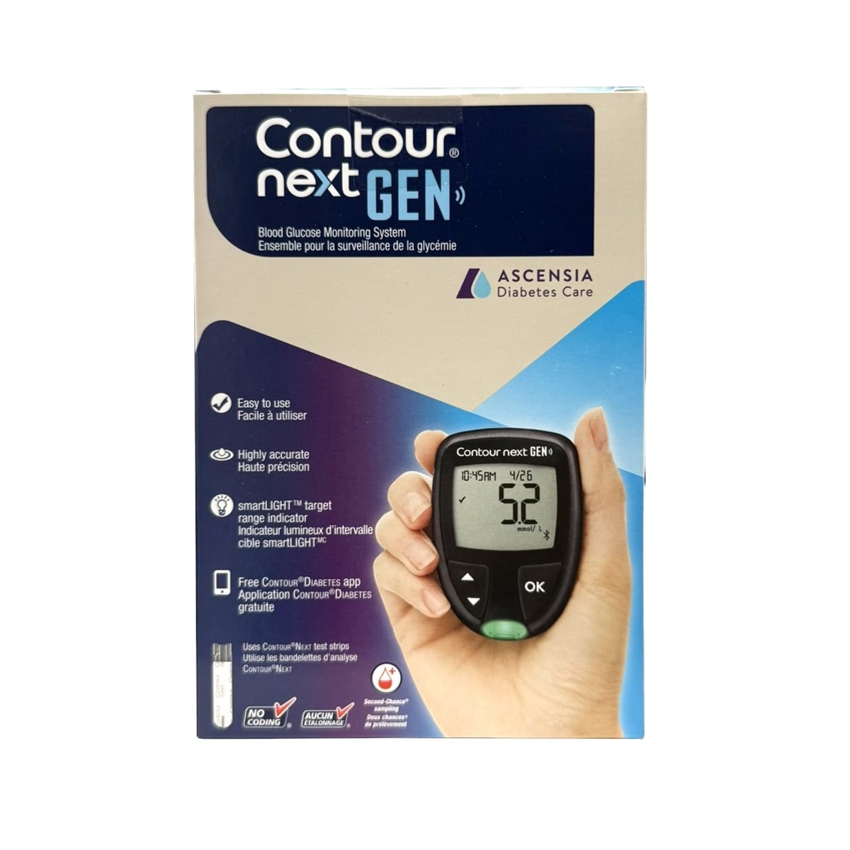 Product label for Contour Next Gen Blood Glucose Monitoring System