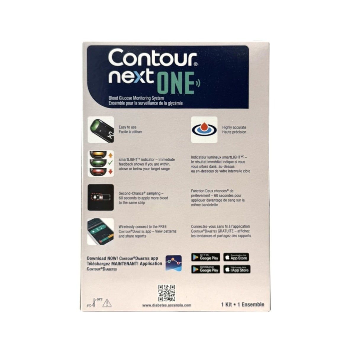Features for Contour Next One Blood Glucose Monitoring System