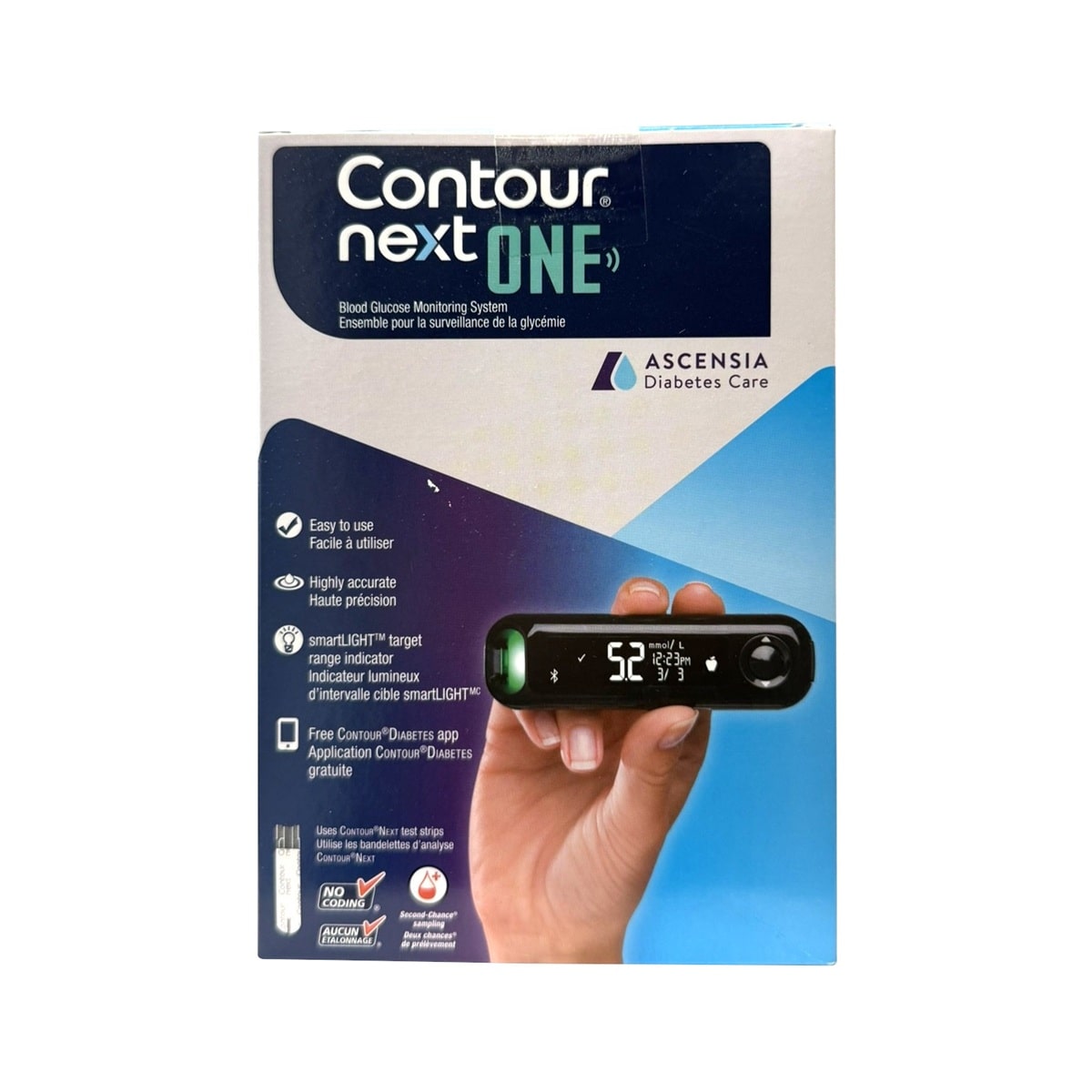 Product label for Contour Next One Blood Glucose Monitoring System