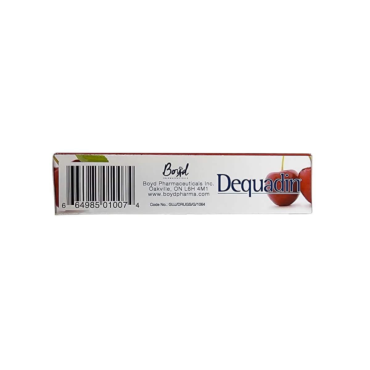 UPC for Dequadin Dequalinium Chloride Lozenges Cherry Flavour (16 lozenges)