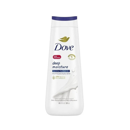 Product label for Dove Deep Moisture Body Wash (591 mL)