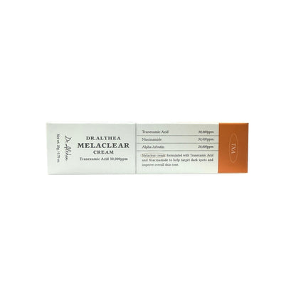 Product label for Dr. Althea Melaclear Cream (20 grams)