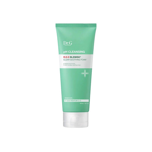 Product label Dr.G pH Cleansing R.E.D. Blemish Clear Soothing Foam (150 mL)