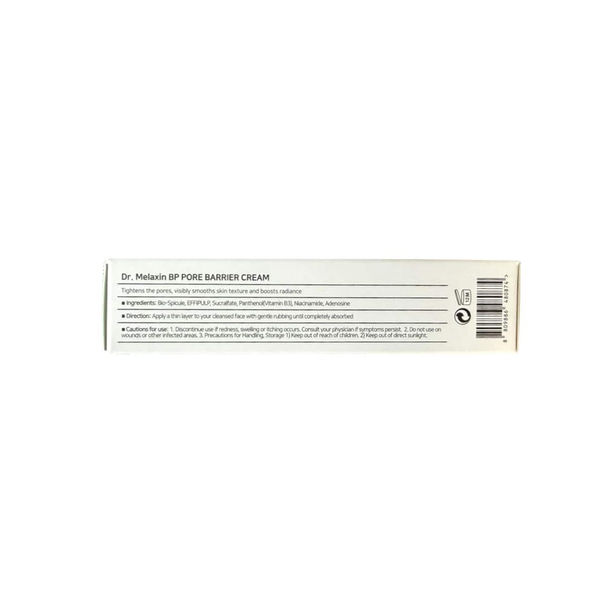 Ingredients, Directions, Cautions Dr. Melaxin Bio-Spicule BP Pore Barrier Cream (50 grams)