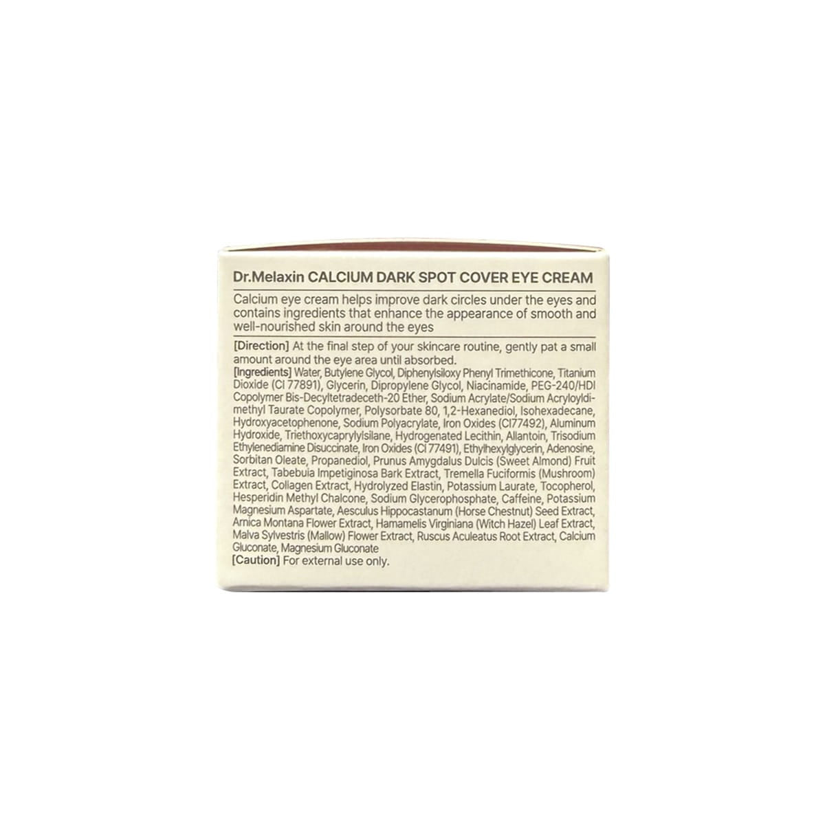 Ingreidnets, directions, ingredients for Dr. Melaxin Cemenrete Calcium Dark Spot Eye Cream (15 grams)