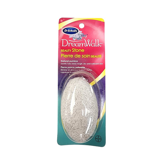 Product label for Dr. Scholl's for Her DreamWalk Beauty Stone Natural Pumice