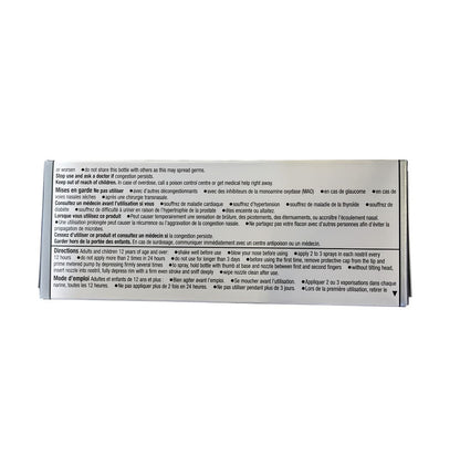 Warnings and directions for Drixoral Nasal Congestion 12 Hour Relief (25 mL)