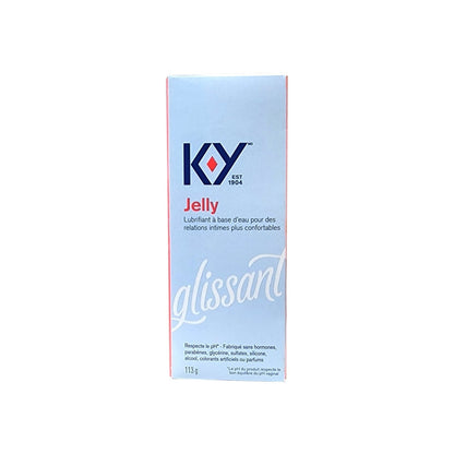 Package label for Durex K-Y Jelly Personal Lubricant (113 grams) in French