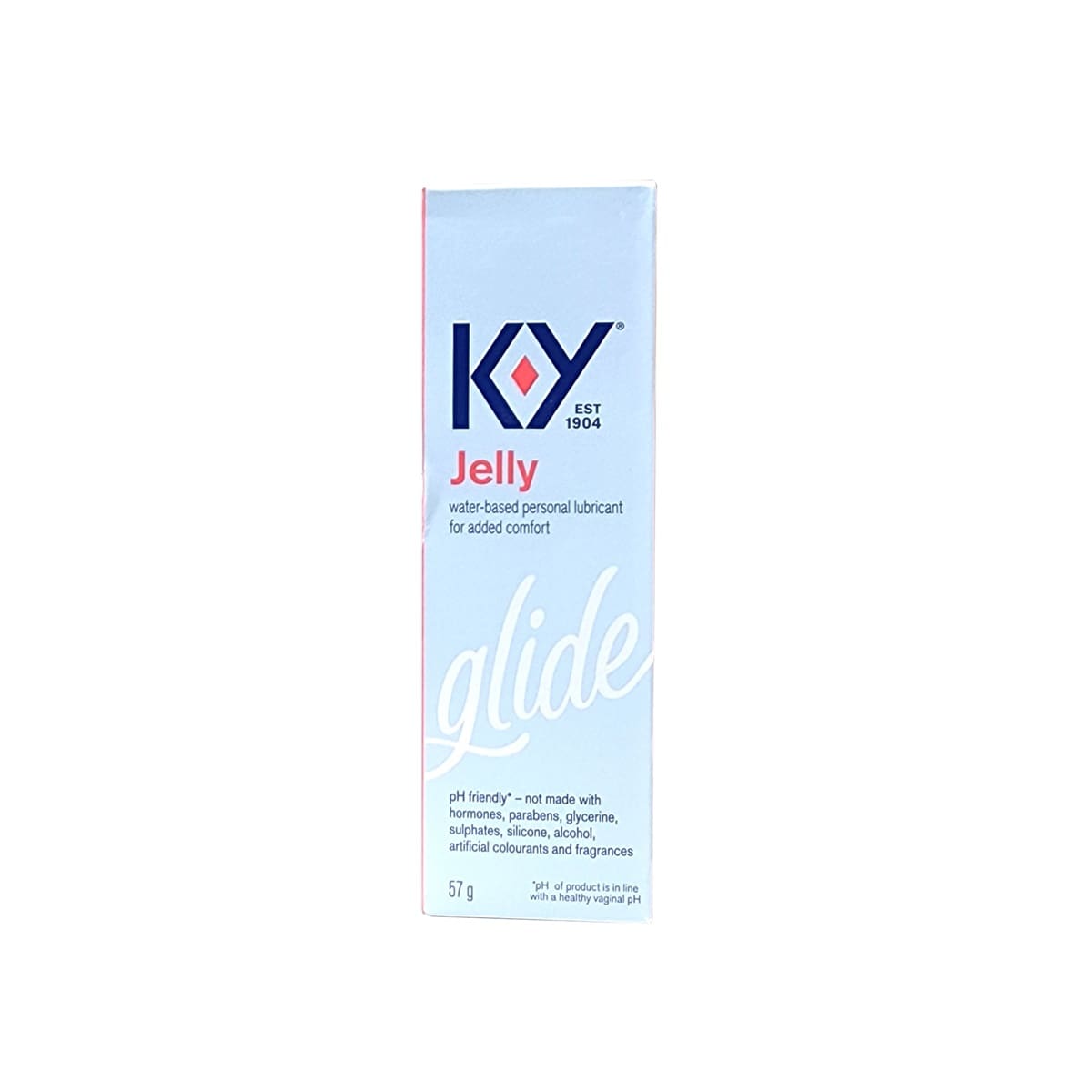 Product label for Durex K-Y Jelly Personal Lubricant (57 grams) in English