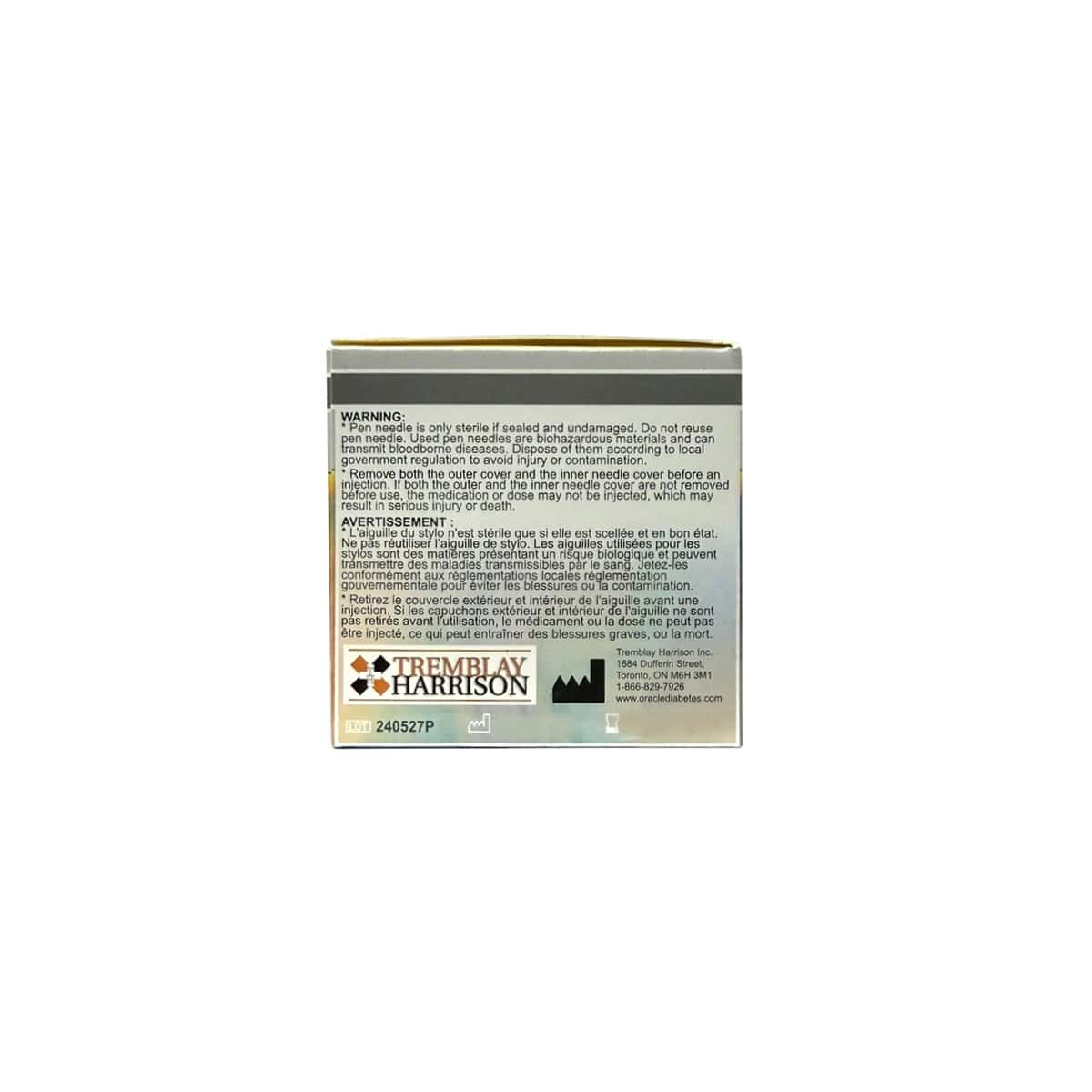 Warnings for EZ Health Oracle Insulin Pen Needles 32G 4mm (100 count)