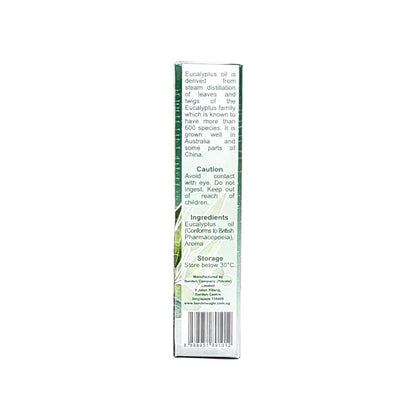 Description, caution, ingredients for Eagle Brand Eucalyptus Oil Essential Oil (30 mL)
