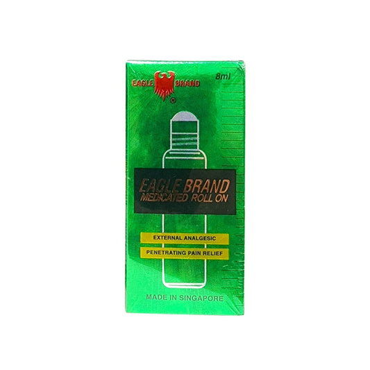 Product label for Eagle Brand Medicated Roll-On (8 mL)