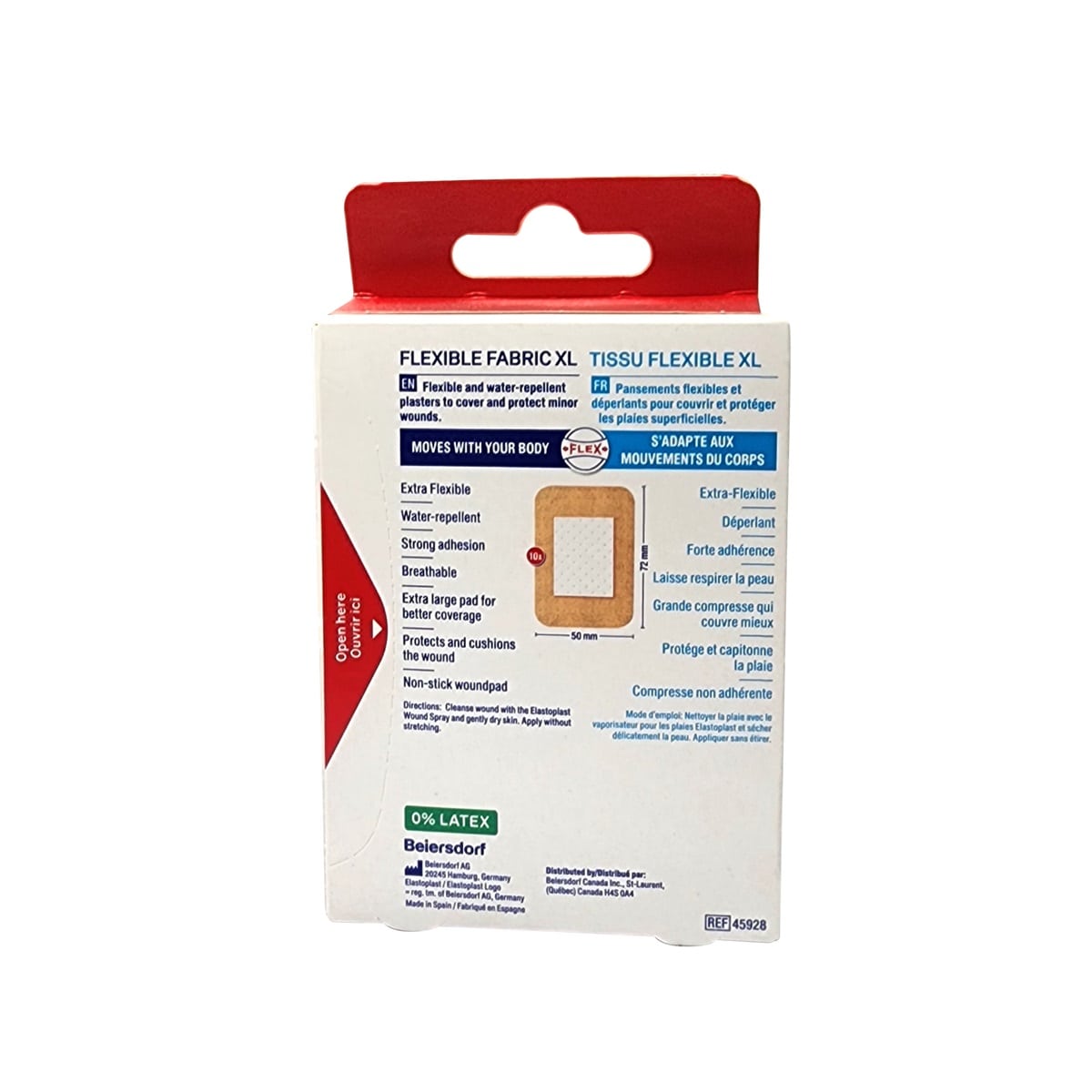 Description and features for Elastoplast Flexible XL Fabric Bandages (10 bandages)