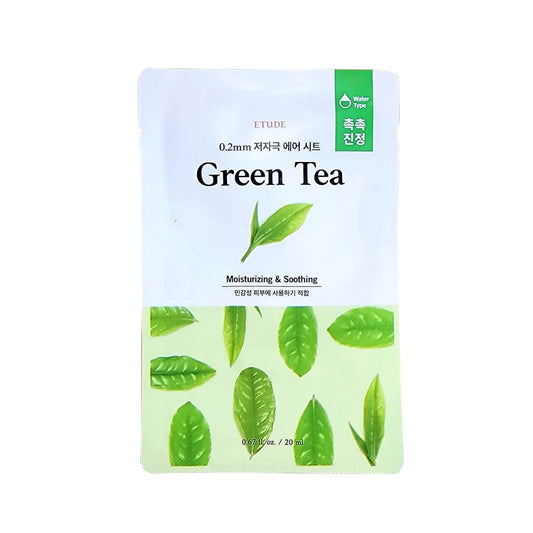 Product label for Etude House Green Tea Sheet Mask (1 Sheet)
