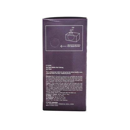 Directions for Etude House Hot Style Bubble Hair Coloring (10PP Ash Violet) in English