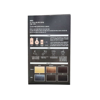Contents, description, swatch for Etude House Hot Style Bubble Hair Coloring (6B Charcoal Gray)
