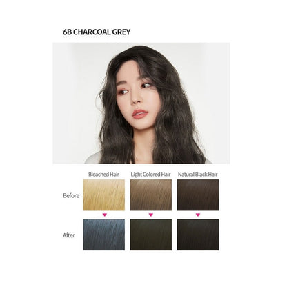 Colour swatch for Etude House Hot Style Bubble Hair Coloring (6B Charcoal Gray)