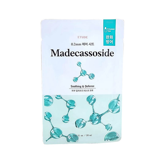 Product label for Etude House Madecassoside Sheet Mask (1 Sheet)