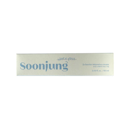 Product label for Etude House Soonjung 2X Barrier Intensive Cream (60 mL)