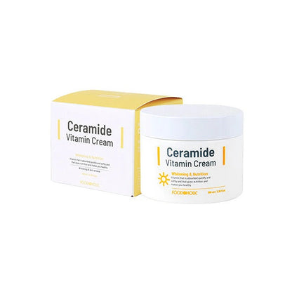 Product label for Foodaholic Ceramide Vitamin Cream (100 mL)
