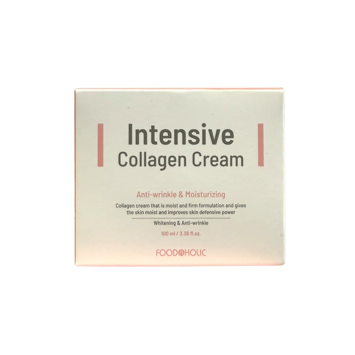 Product label for Foodaholic Intensive Collagen Cream (100 mL)
