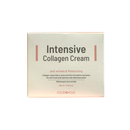Product label for Foodaholic Intensive Collagen Cream (100 mL)