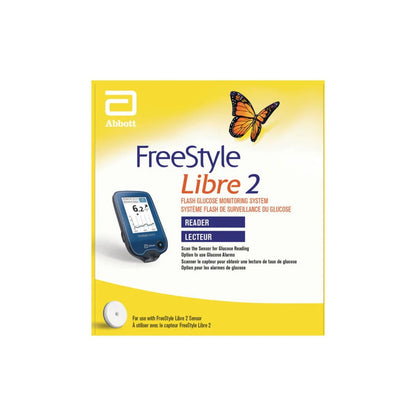 Product label for FreeStyle Libre 2 Blood Glucose Monitoring Reader