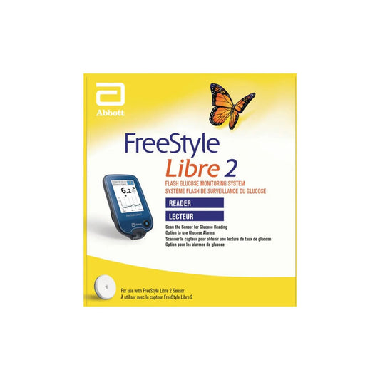 Product label for FreeStyle Libre 2 Blood Glucose Monitoring Reader