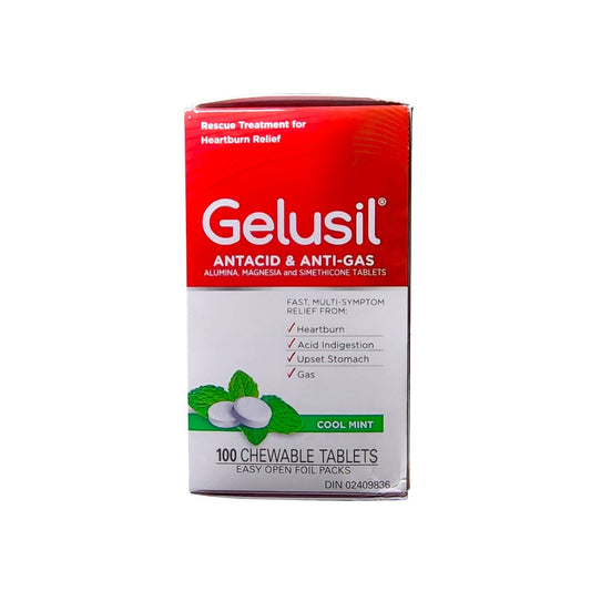 Gelusil Antacid & Anti-Gas (100 chewable tablets)