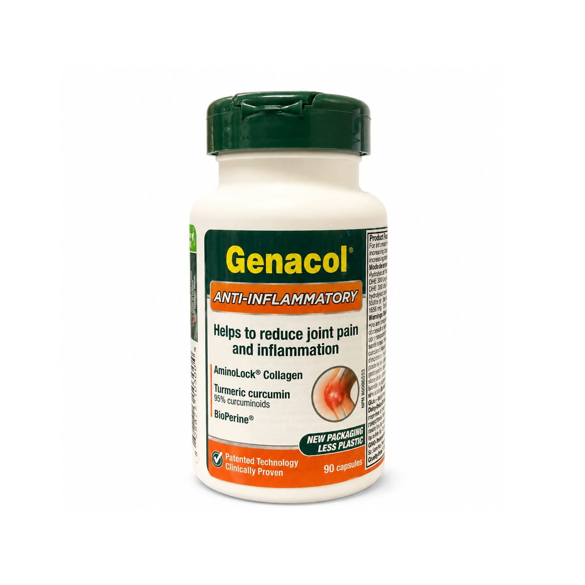 Product label for Genacol Anti-Inflammatory (90 capsules) EN