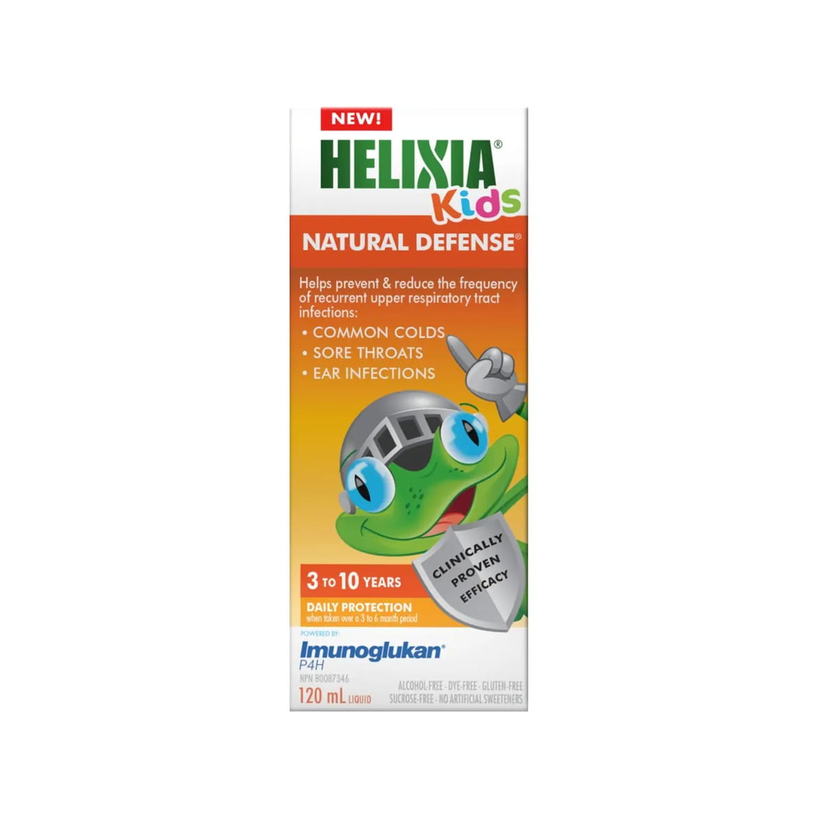 Package for Helixia Kids Natural Defense Liquid (120 mL)