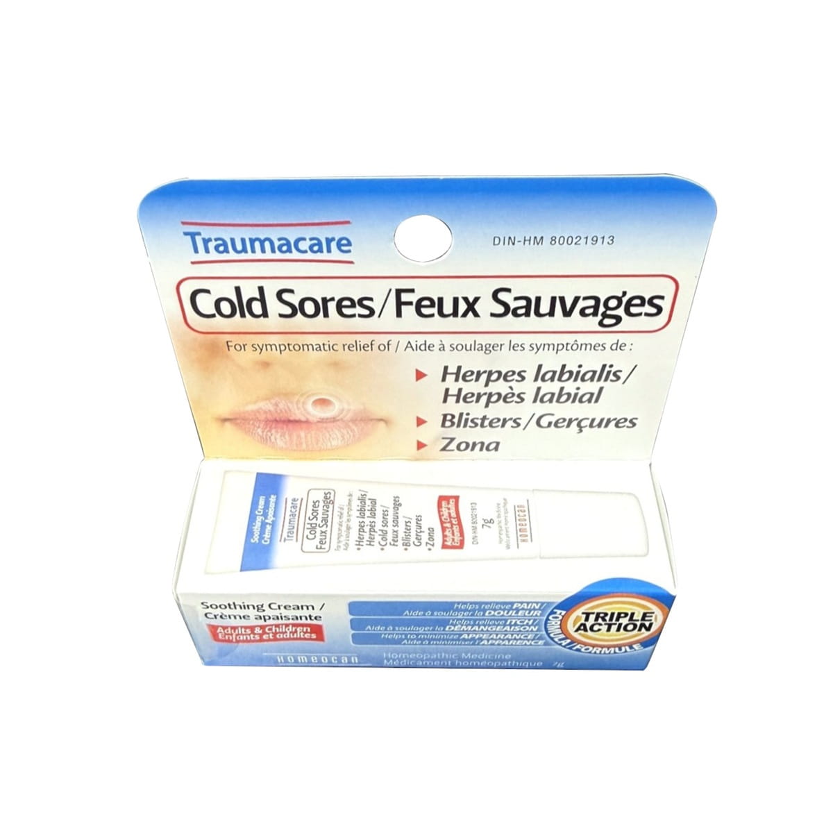 Tube for Homeocan Traumacare Cold Sore Cream (7 grams)