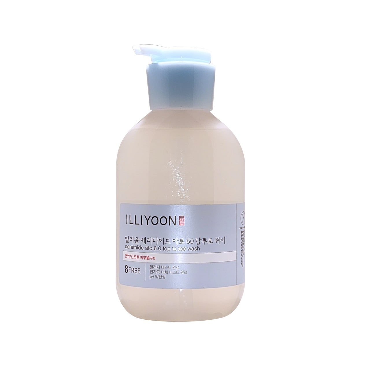 Product label for Illiyoon Ceramide Ato 6.0 Top to Toe Wash (500 mL)