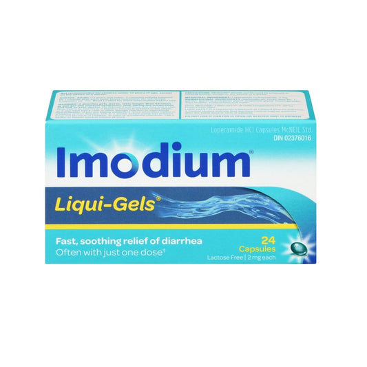 Imodium Loperamide Hydrochloride Liqui-Gels (24 capsules)